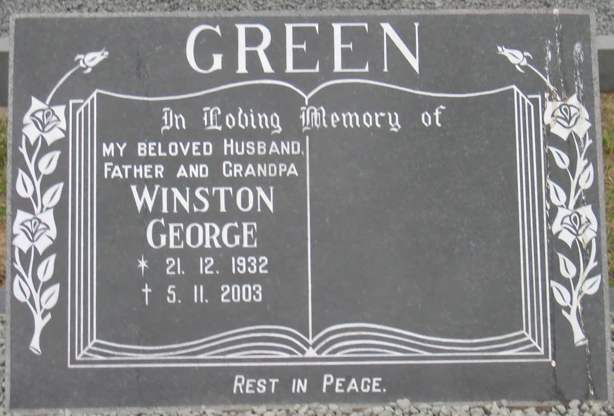 GREEN Winston George 1932-2003