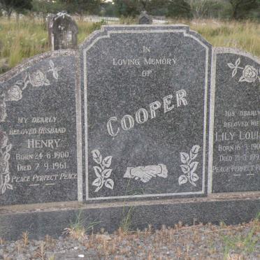 COOPER Henry 1900-1961 &amp; Lily Louisa 1904-1995