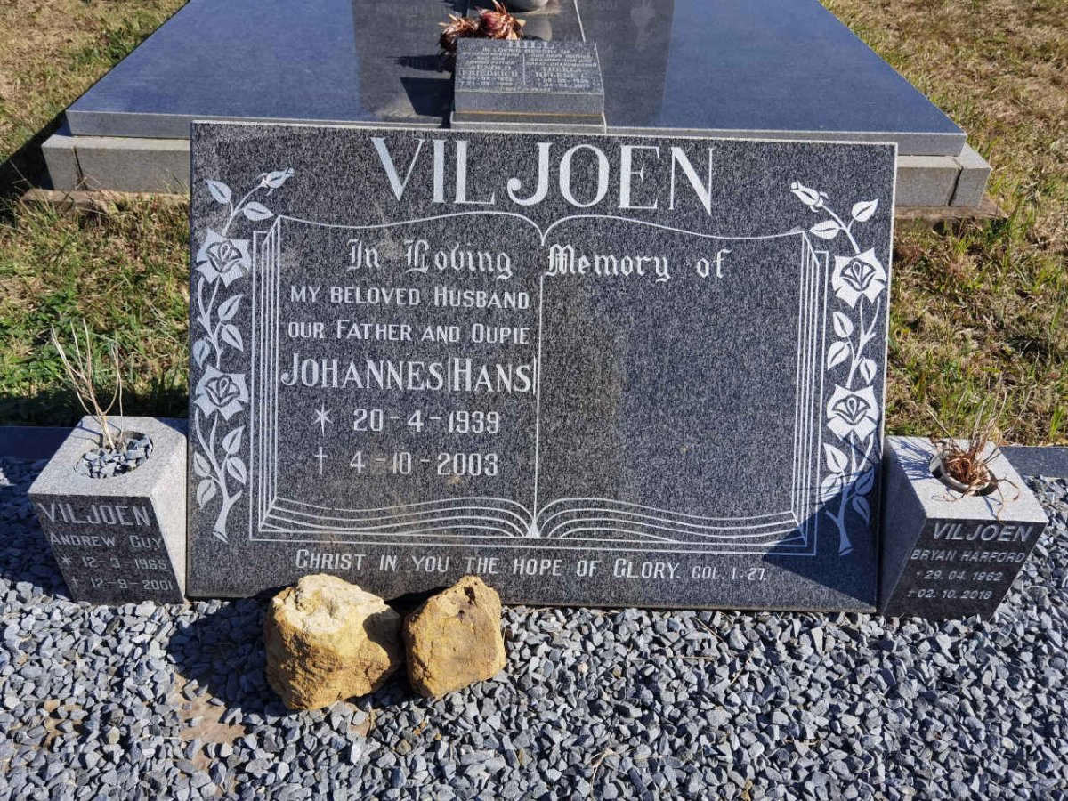 VILJOEN Johannes 1939-2003 :: VILJOEN Andrew Guy 1965-2001 :: VILJOEN Bryan Harford 1962-2018