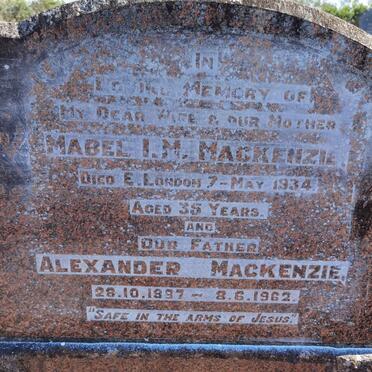 MACKENZIE Alexander 1897-1962 &amp; Mabel I.M. -1934