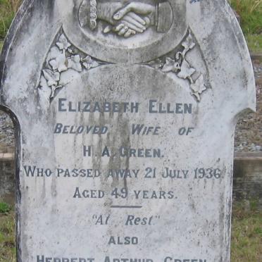 GREEN Herbert Arthur 1884-1969 &amp; Elizabeth Ellen -1936