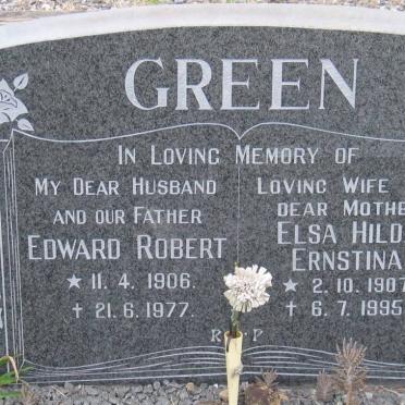 GREEN Edward Robert 1906-1977 &amp; Elsa Hilda Ernstina 1907-1995