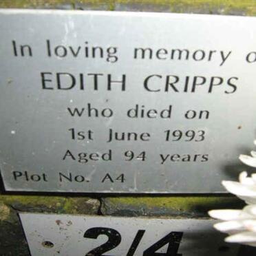 CRIPPS Edith -1993