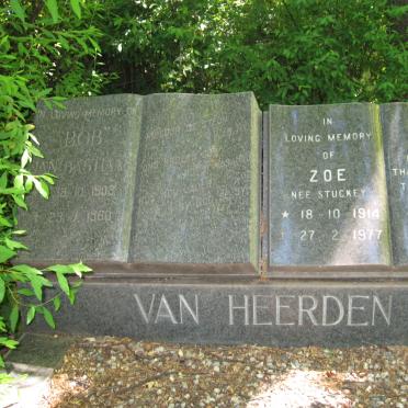 HEERDEN Jan Bastiaan, van 1903-1960 &amp; Zoe STUCKEY 1914-1977