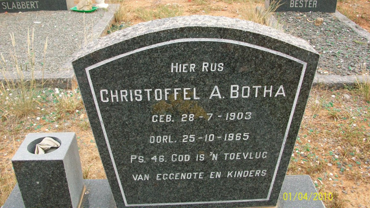 BOTHA Christoffel A. 1903-1965