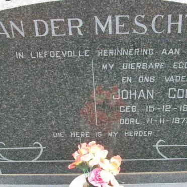 MESCHT Johan Colin, van der 1912-1975