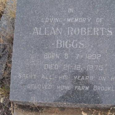 BIGGS Allan Roberts 1892-1975