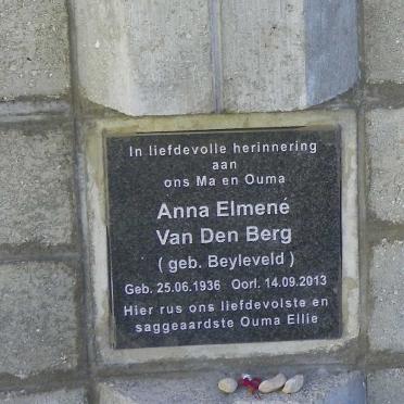 BERG Anna Elmene, van den nee BEYLEVELD 1936-2013