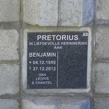 PRETORIUS Benjamin 1956-2012