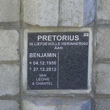PRETORIUS Benjamin 1956-2012