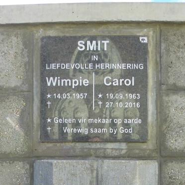 SMIT Wimpie 1957- &amp; Carol 1963-2016