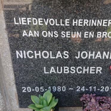 LAUBSCHER Nicholas Johannes 1980-2012