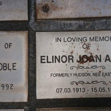 ALLEN Elinor Joan formerly HUDSON nee EASTWOOD 1913-1996