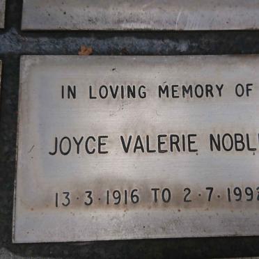 NOBLE Joyce Valerie 1916-1992