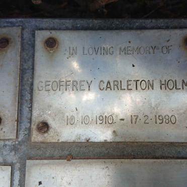 HOLMES Geoffrey Carleton 1910-1980