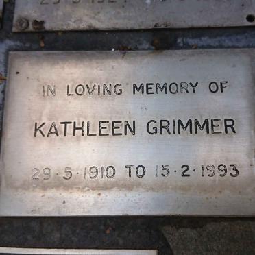 GRIMMER Kathleen 1910-1993