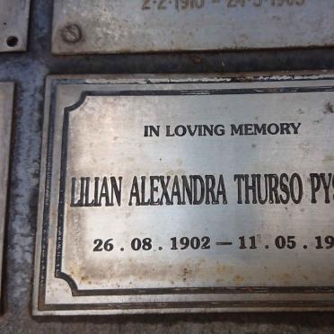 PYSDEN Lilian Alexandra Thurso 1902-1994