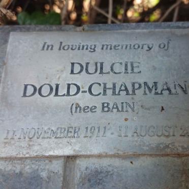 CHAPMAN Dulcie, DOLD nee BAIN 1911-2004