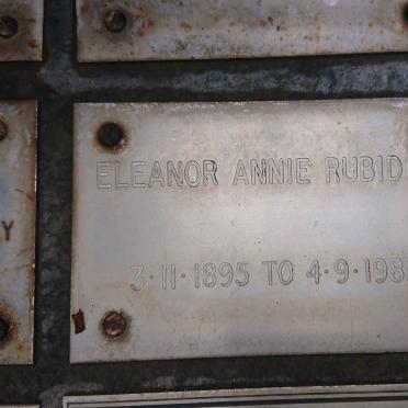 RUBIDGE Eleanor Annie 1895-1981