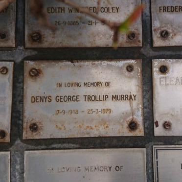 MURRAY Denys George Trollip 1948-1979