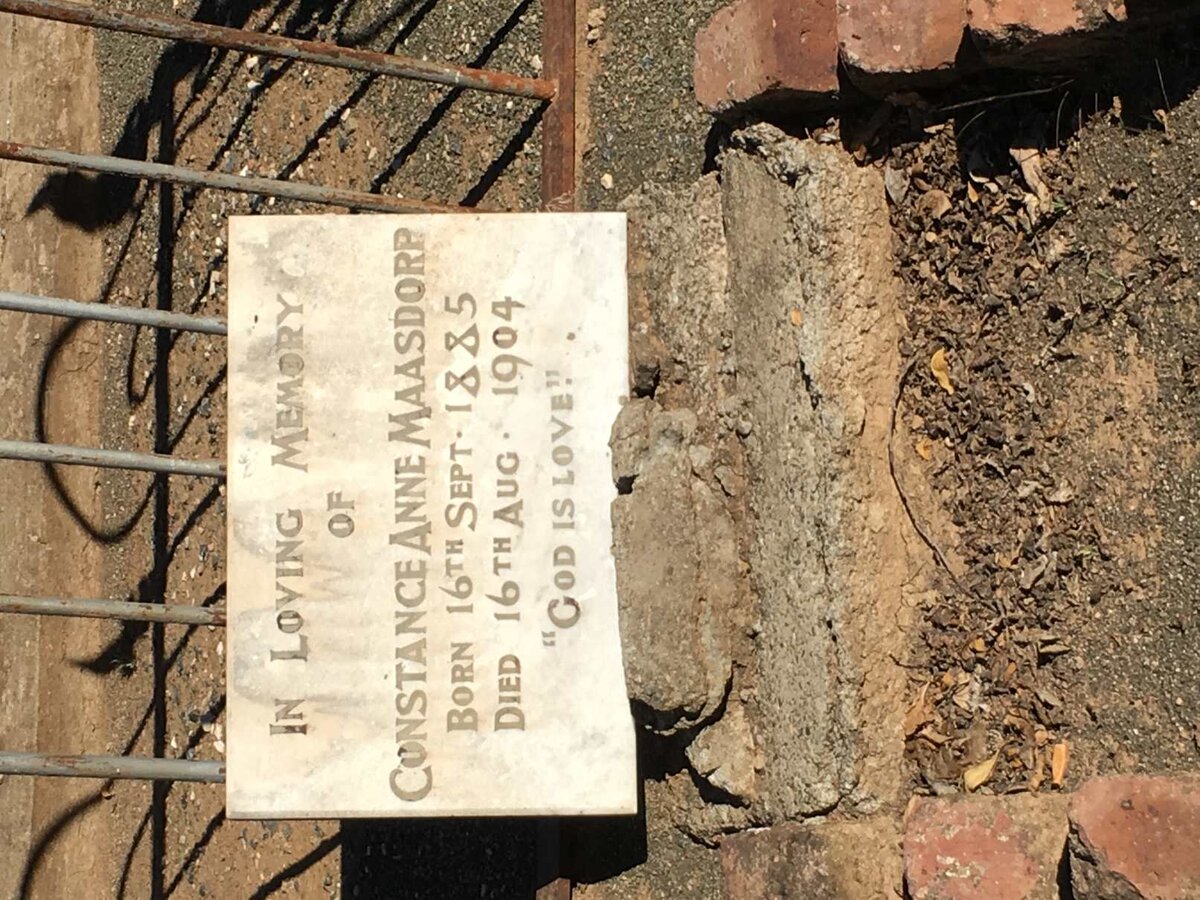 MAASDORP Constance Anne 1885-1904
