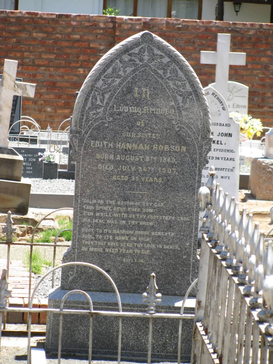HOBSON Edith Hannah 1869-1907