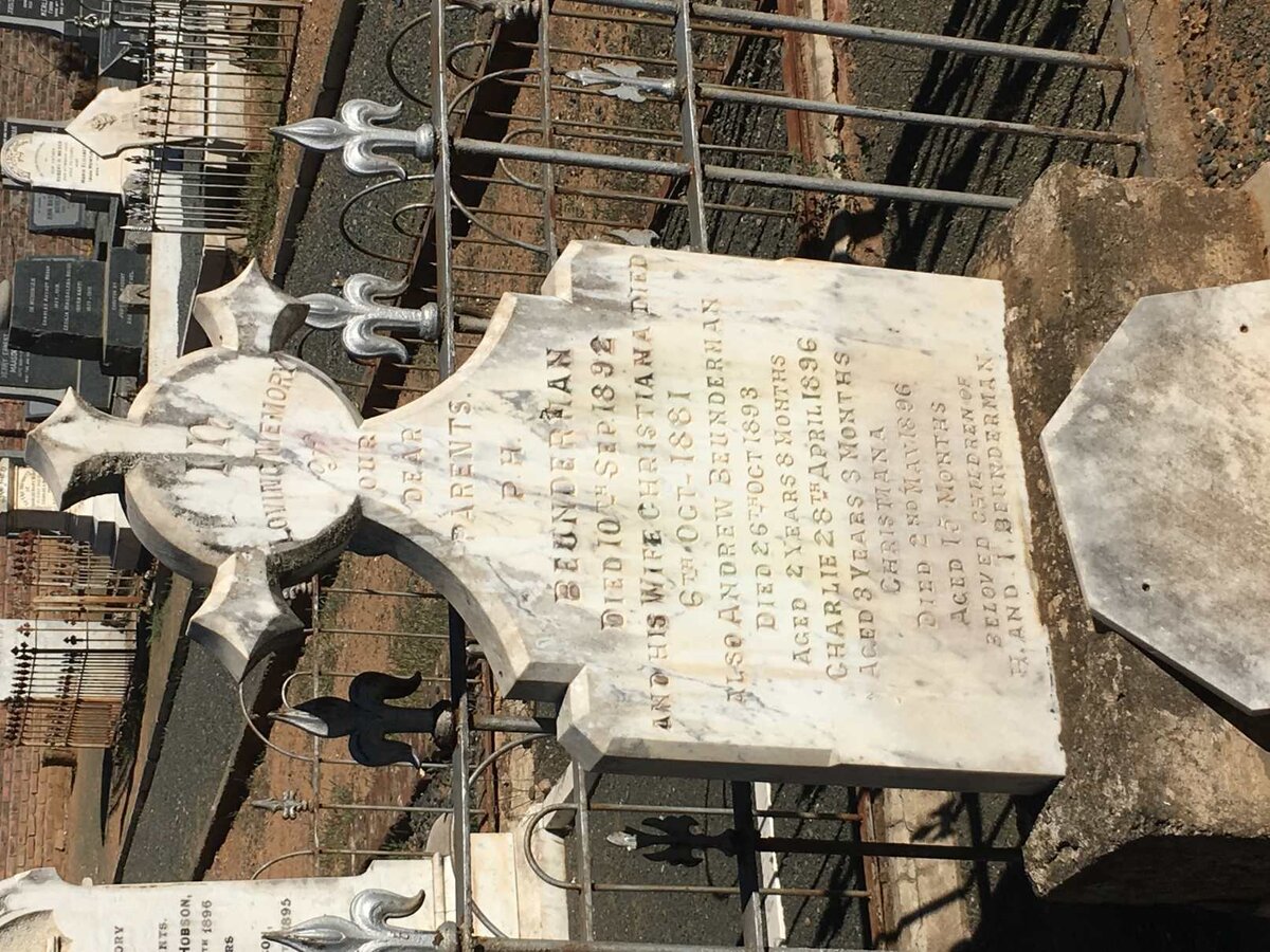 BEUNDERMAN P.H. -1892 &amp; Christiana -1881 :: BEUNDERMAN Andrew -1893 :: BEUNDERMAN Charlie -1896