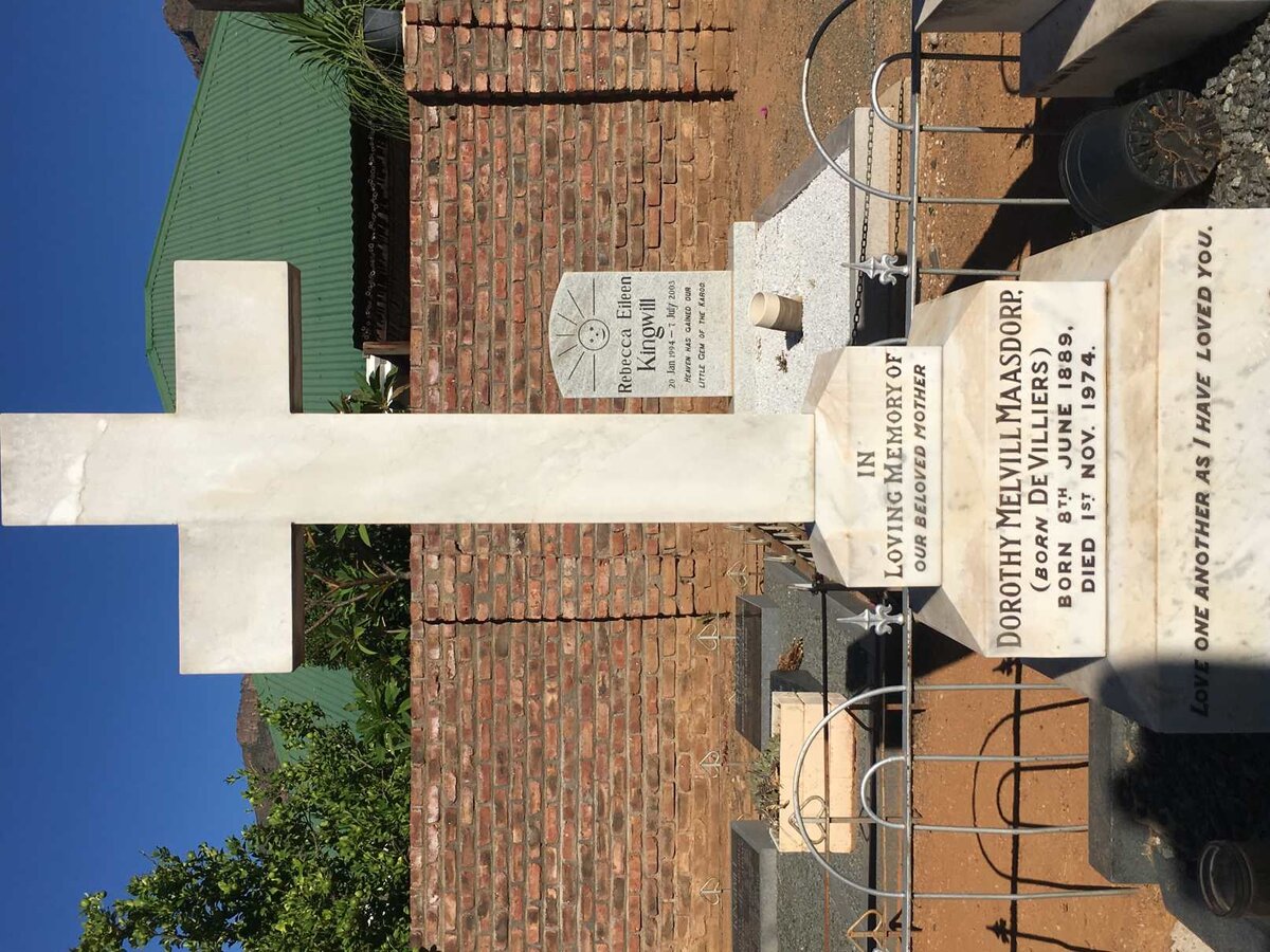 MAASDORP Dorothy Melvill nee DE VILLIERS 1889-1974