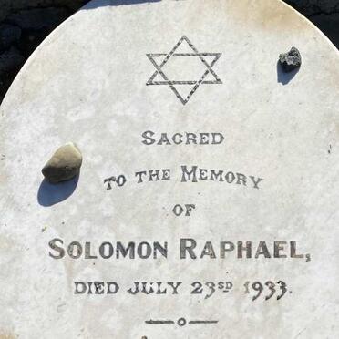 RAPHAEL Solomon -1933