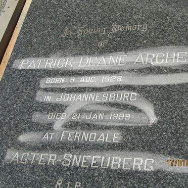 ARCHER Patrick Deane 1928-1999