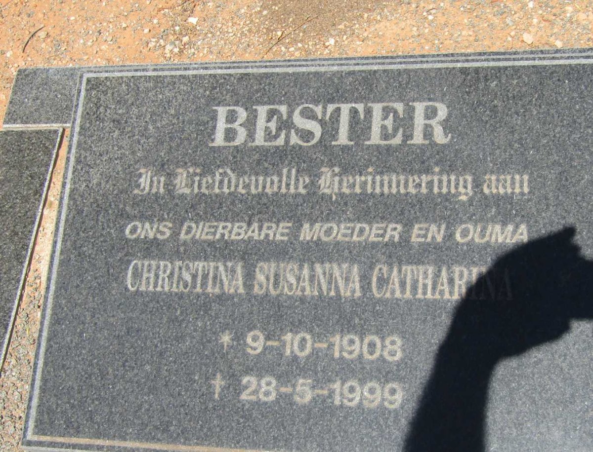 BESTER Christina Susanna Catharina 1908-1999