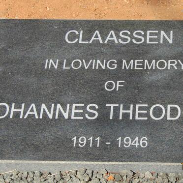 CLAASSEN Johannes Theodorus 1911-1946