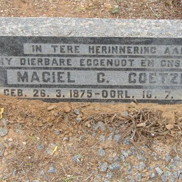 COETZEE Magiel C. 1875-1962