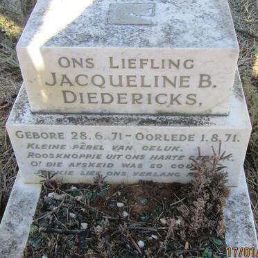 DIEDERICKS Jacqueline B. 1971-1971