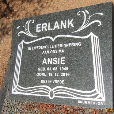 ERLANK Ansie 1945-2016