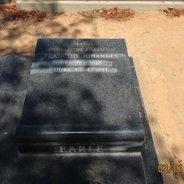EARLE Francois Johannes 1926-1987