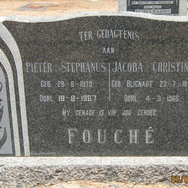 FOUCHE Pieter Stephanus 1878-1967 &amp; Jacoba Christina BLIGNAUT 1878-1965