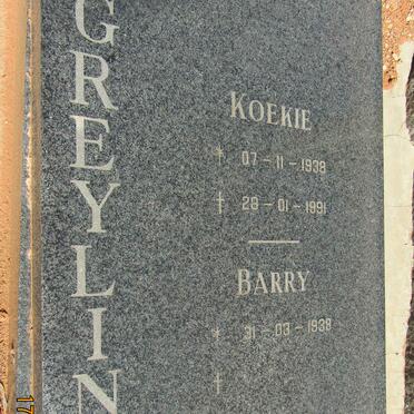 GREYLING Barry 1938-  &amp; Koekie 1938-1991
