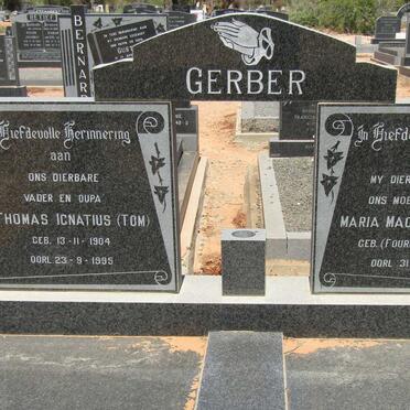 GERBER Thomas Ignatius 1904-1995 &amp; Maria Magdalena FOURIE 1911-1986