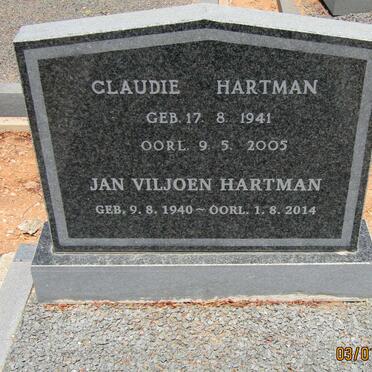 HARTMAN Jan Viljoen 1940-2014 &amp; Claudie 1941-2005