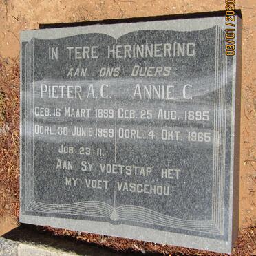 ? Pieter A.C. 1899-1959 &amp; Annie C. 1895-1965