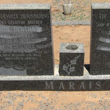 MARAIS Gert Francois 1913-1965 &amp; Annie Bertha GERICKE 1918-1975