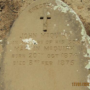 McQUIRK Martin 1874-1875