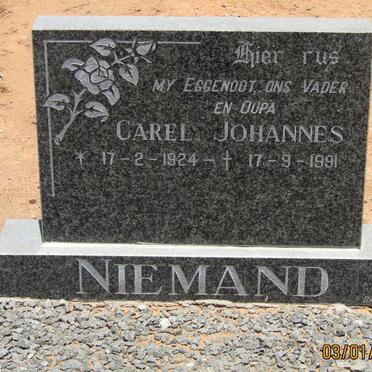 NIEMAND Carel Johannes 1924-1991