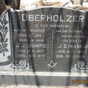 OBERHOLZER J.J. 1907-1977 &amp; J.D. SCHOLTZ 1913-1998