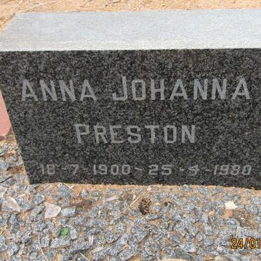 PRESTON Anna Johanna 1900-1980