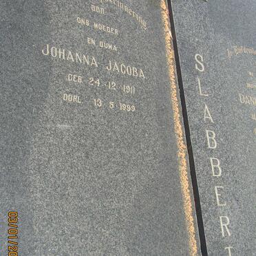 SLABBERT Daniel Jacobus 1908-1989 &amp; Johanna Jacoba 1911-1999