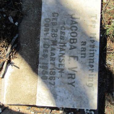 VRY Jacoba E. nee HANSEN 1867-1950