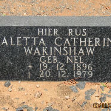 WAKINSHAW Aletta Catherina nee NEL 1896-1979