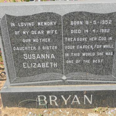 BRYAN Susanna Elizabeth 1952-1982